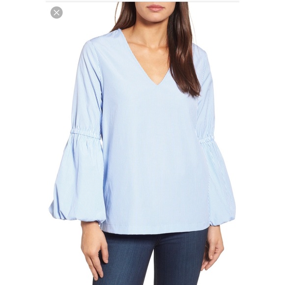 Halogen Tops - Halogen V-Neck Blouson Sleeve Top Sz M